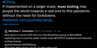 Tweet from "The Lancet Regional Health – Europe" Tweet from "The Lancet Regional Health – Europe" about Prof. Schneiders new publication
