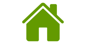 grünes Haus als Home Icon