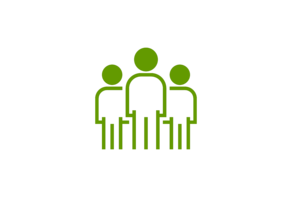 grünes Icon Menschengruppe